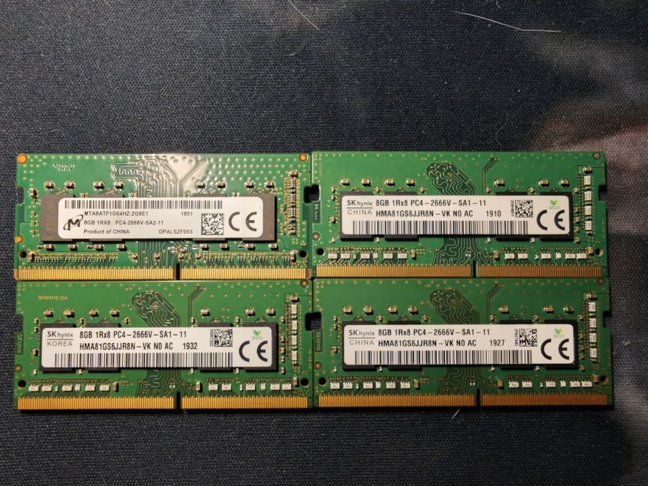 DDR4 8GB SO-DIMM SK hynix / Micron 2666 MHz для ноутбука
