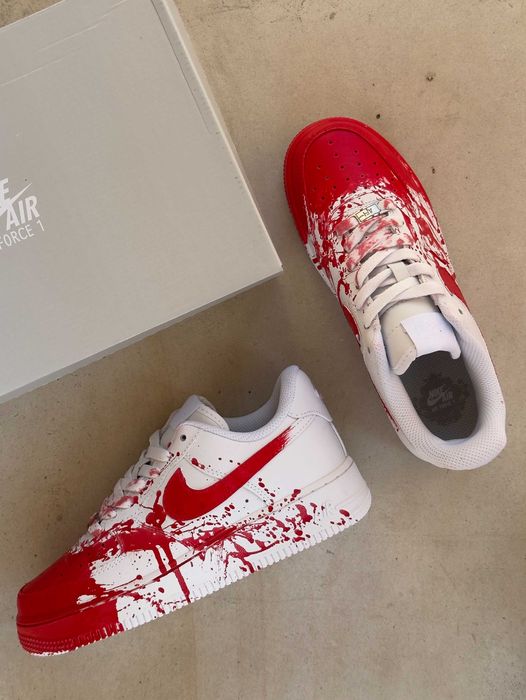 Кросівки Nike Air Force 1 Low Custom Blood high premium