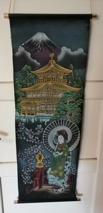 Painel oriental em tecido