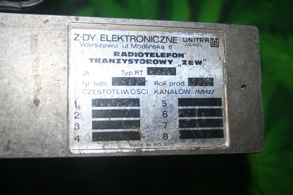 WYPRZ Unitra Warel radiotelefon tranzystorowy ZEW