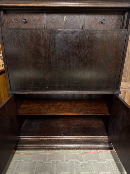 Sekretera drewniana sekretarzyk dębowy szafka drewniana