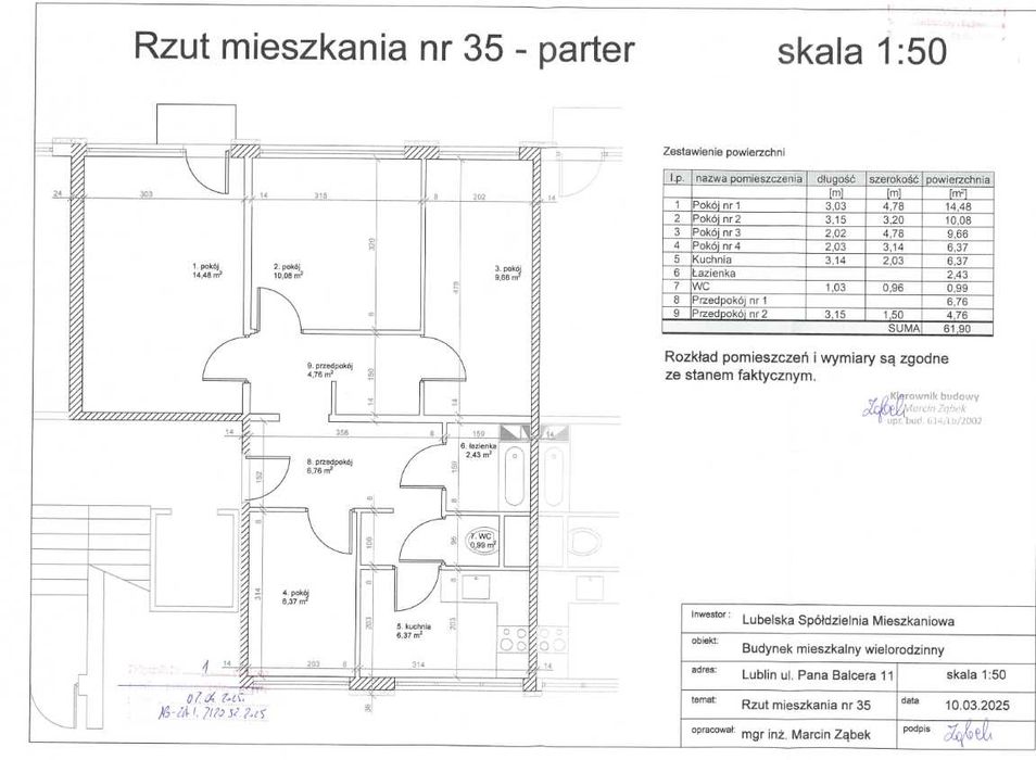 LSM- P. Balcera 11 Lokal mieszkalny nr 35