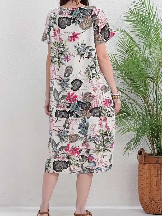 Стильна літня лляна сукня