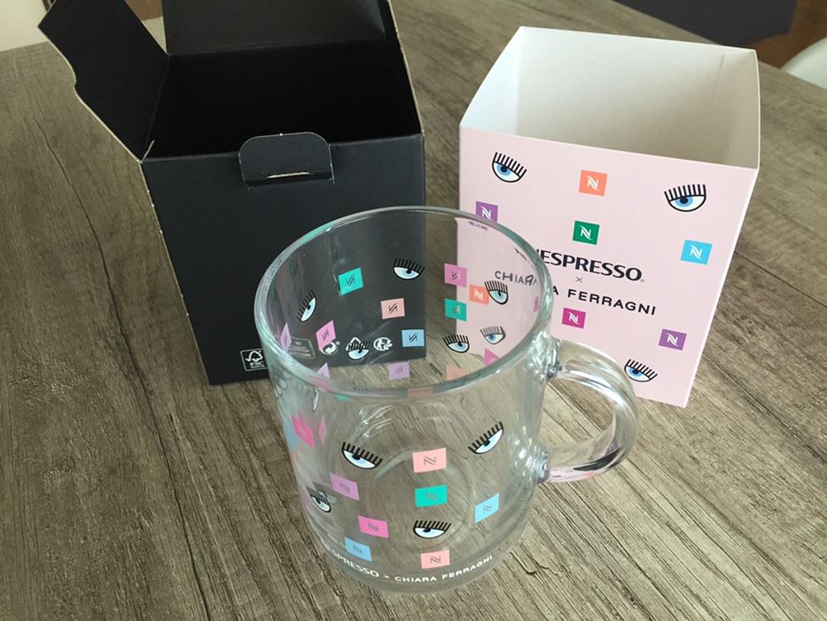 Nespresso Chiara Ferragni caneca mug NOVA a estrear, dentro da caixa