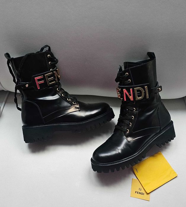 FENDI  luksusowe botki roz 41 skóra naturalna