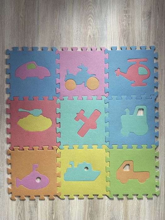 Термокилимок  пазли - транспорт дитячий