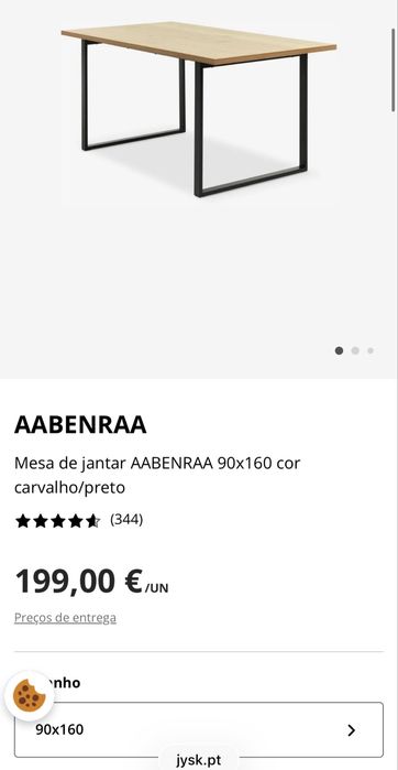 Mesa de Jantar Jysk 160x90