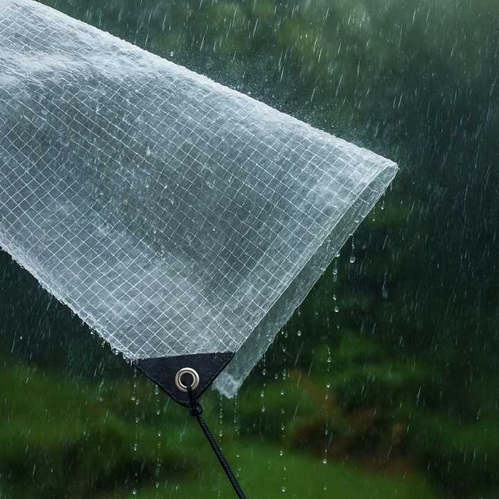 Plandeka zbrojona bezbarwna 3x4 gruba mata ochronna UV