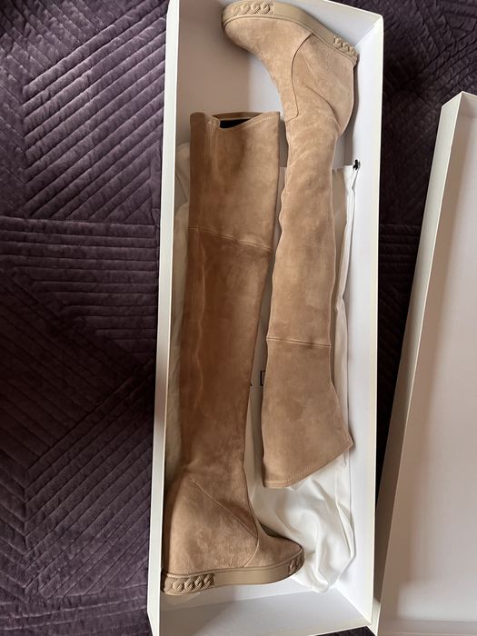 Casadei kozaki muszkieterki zamsz 35
