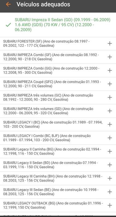Axial's direção subaru