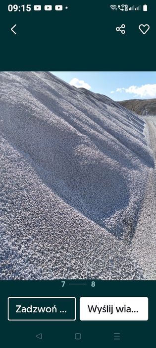 Piasek budowlany kamyk ziemia kliniec tłuczen żwir beton