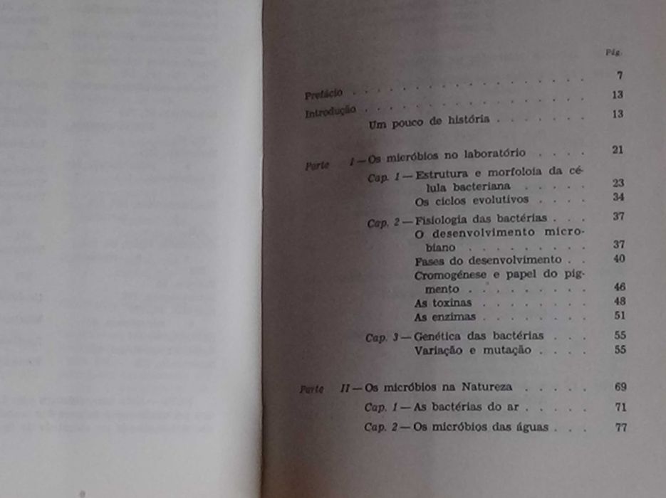 Estudos de microbiologia geral e de imunologia