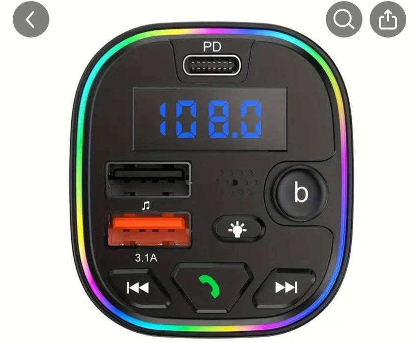 Transmiter FM, bluetooth. Nowy