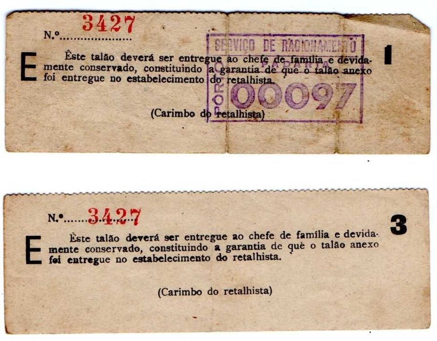 Caderneta de racionamento (1943)
