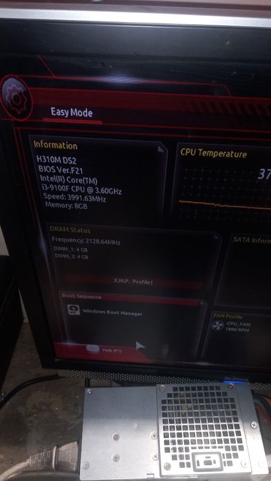 Płyta główna gigabyte h310  +i3 9100f + 8gb ddr4