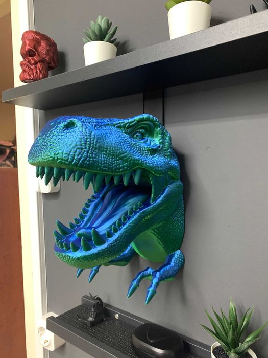 T-rex decoração para quarto ou escritório gamming studio 25cm