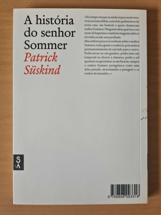 Livro juvenil "A História do Senhor Sommer" de Patrick Süskind