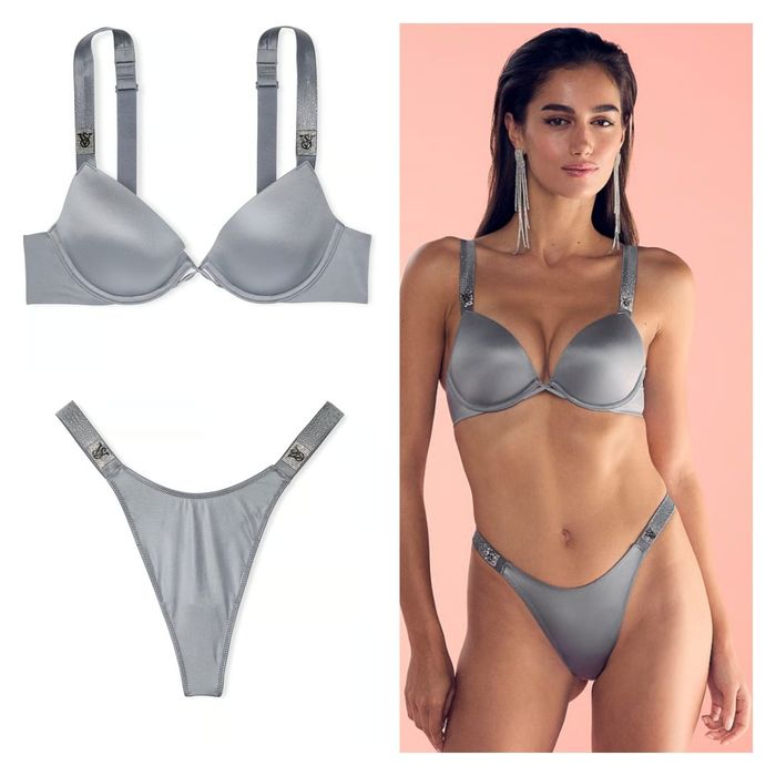Комплект со стразами Victoria's secret 34C,36 С/S,M