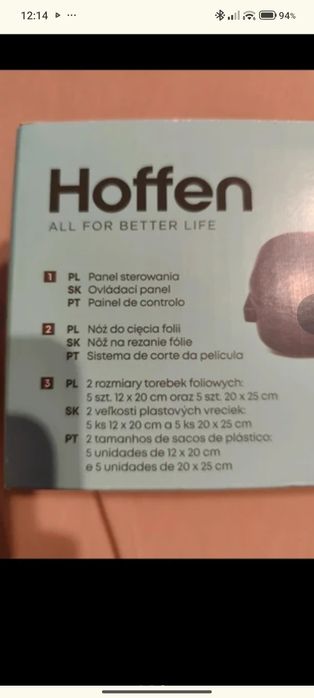 Zgrzewarka próżniowa Hoffen