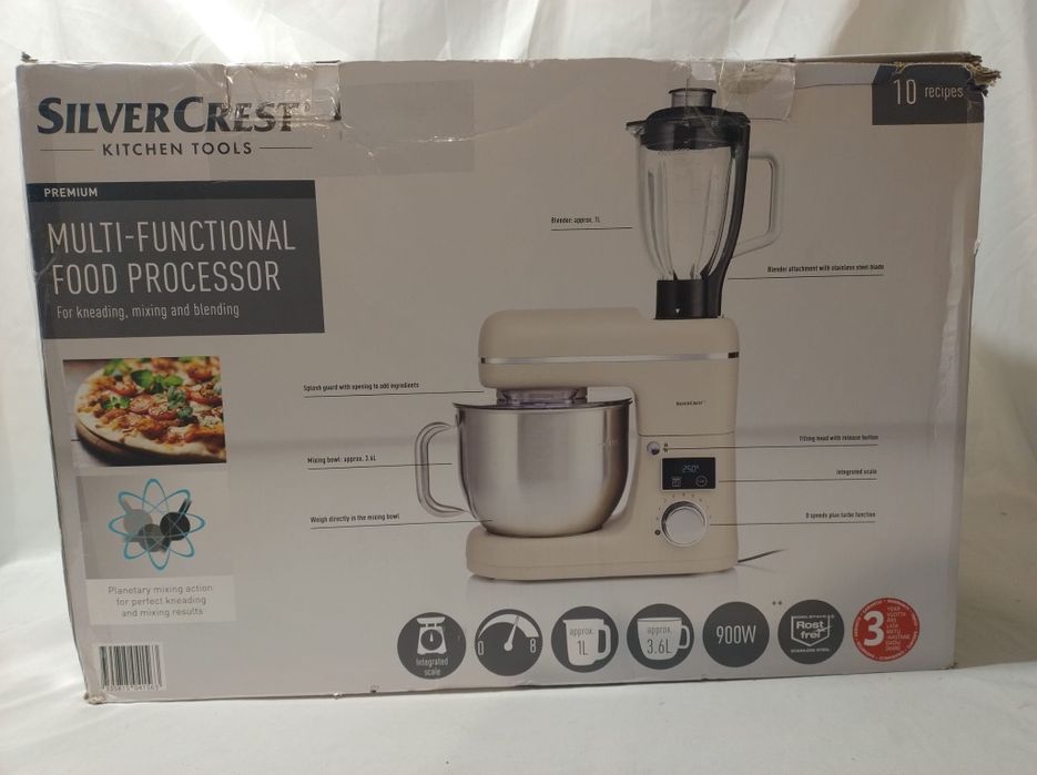 Planetarny robot kuchenny z wbudowaną wagą i blenderem 900W  SilverCre