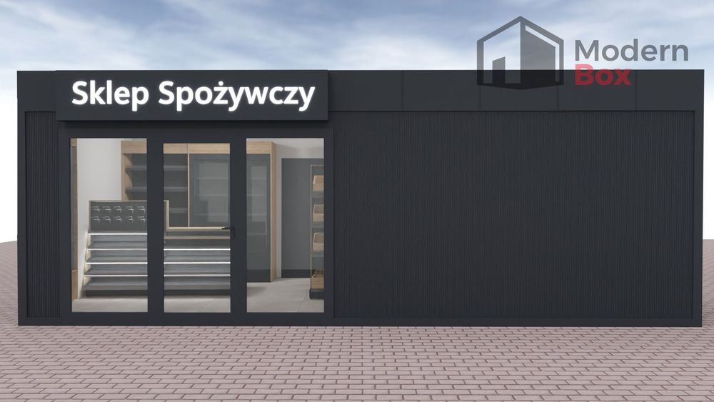 Pawilon Handlowy| Sklep Spożywczy| kontener| dostępny| handel| leasing