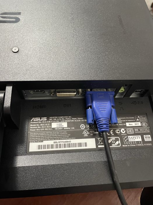 Монитор Asus 22 1680x1050 Hdmi vga динамики