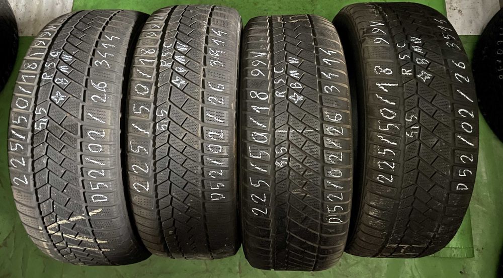 4szt. opony zimowe 225/50R18 99V Continental ContiWinterContact TS830P