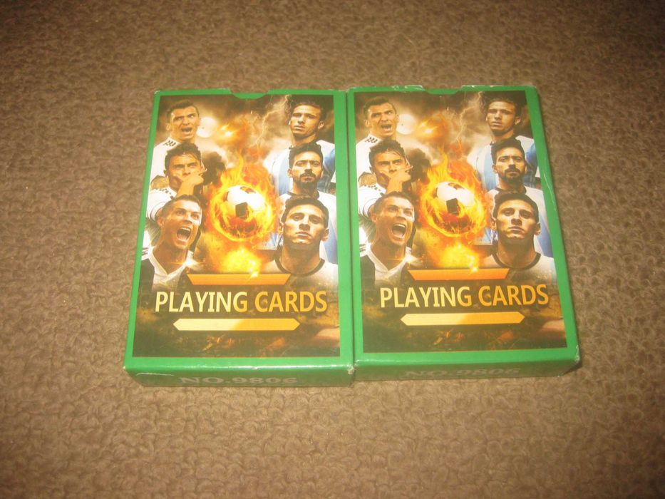 2 Baralhos de Cartas Completos de "Jogadores de Futebol"