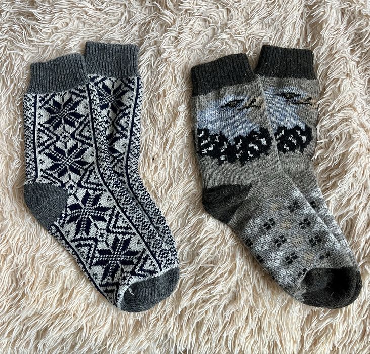 Нові теплі зимові в’язані чоловічі носки шкарпетки 40-45 вовна шерсть