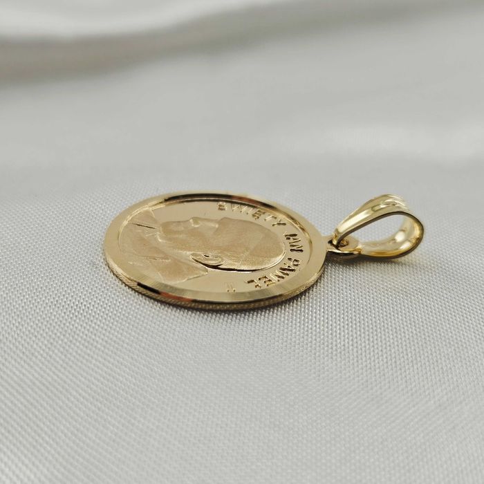 Złota zawieszka JAN PAWEŁ II 3,26g PR.585 14K śr. 2cm