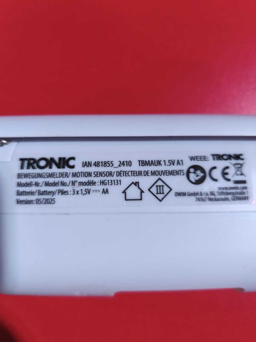 Detetor de movimentos TRONIC - Novo