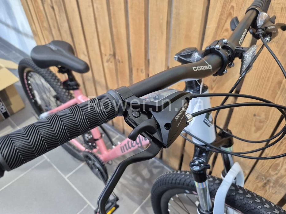 Алюмінієвий велосипед 26 AL Corso «INTEGRA» NG-26502 алюміній 15", (к-т SHIMANO) рожево-білий