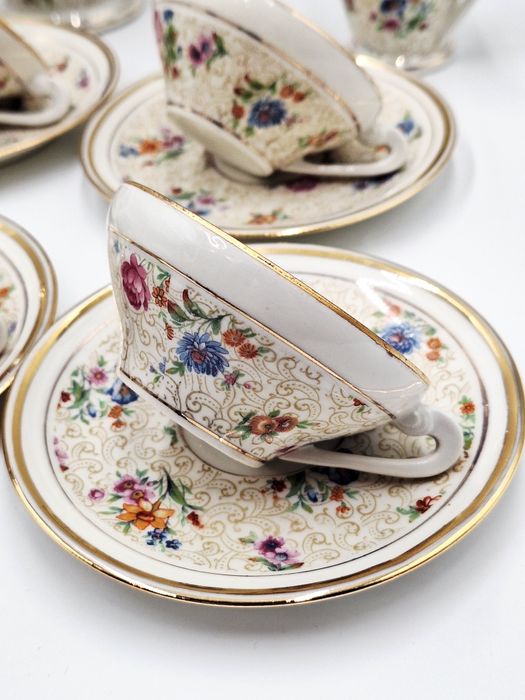 Serwis herbaciano-kawowy 6 osób Limoges Francja