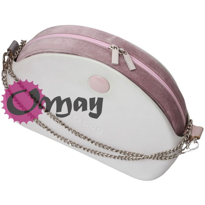 organizer do OBAG MOON LIGHT welur brudny róż puder 2 kieszenie OMAY