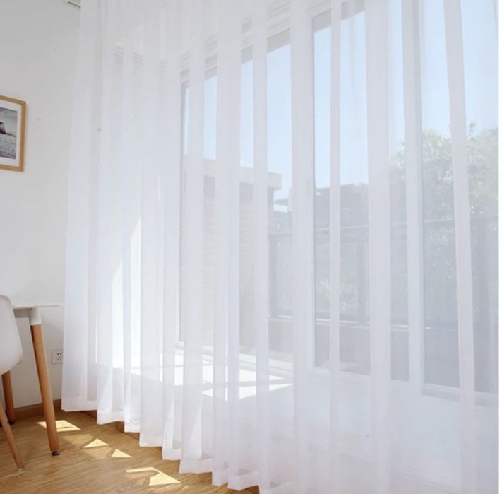 Тюль із шифона нова біла! 7×2.60м. Висота в наявності різна!