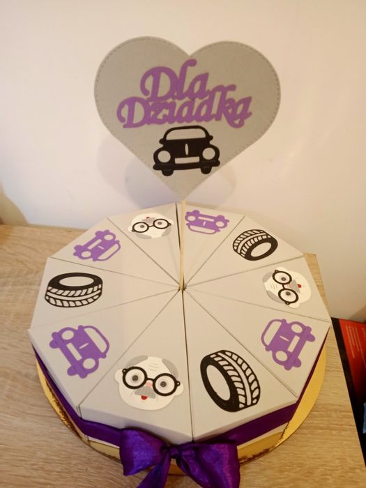 Tort z papieru na Dzień Dziadka