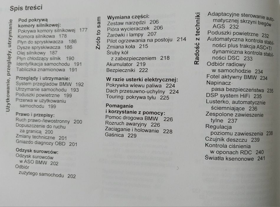 Instrukcja obsługi po polsku BMW E39 limuzyna touring