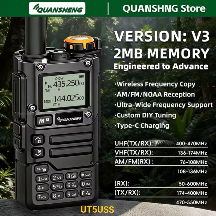 Радиостанции Quansheng UV-К5(99) v.3, Baofeng UV-K61 и DMR,  новые!