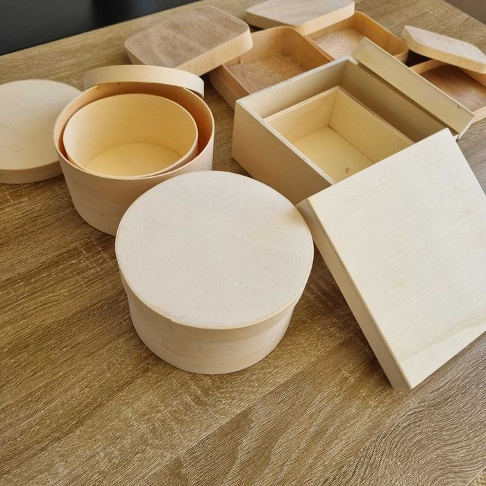 Conjunto Caixas de Balsa para decoração