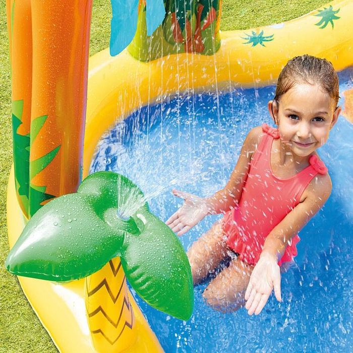 Piscina e Centro de Jogos Insuflável Intex Dinossauro (249x191x109cm) - Novo