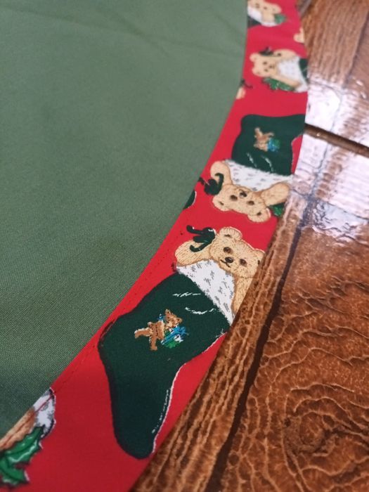 Camilha verde + naprons com motivos natalícios