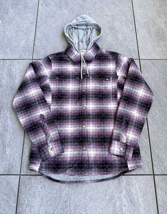 Kurtka flanelowa Dickies damska z kapturem krata r. M