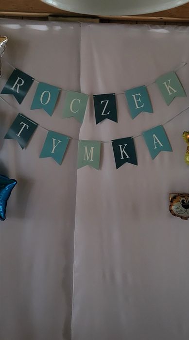 Zestaw dekoracji na 1 urodziny Tymka