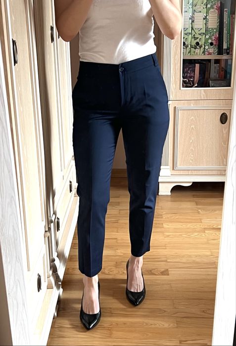 Spodnie garniturowe cygaretki eleganckie do pracy do biura butik