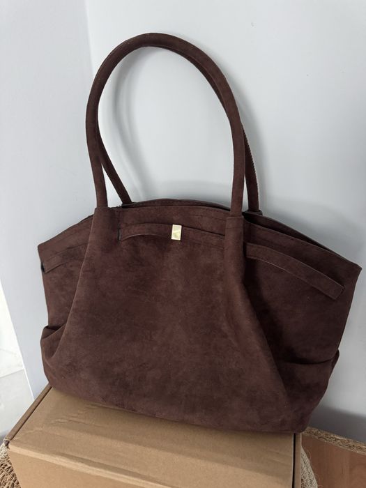 Замшева сумка шоколадна Zara