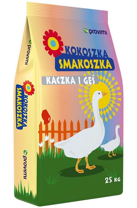 Karma, pasza dla kaczek i gęsi - KACZKA I GĘŚ 1 - PROVIMI, 25kg.