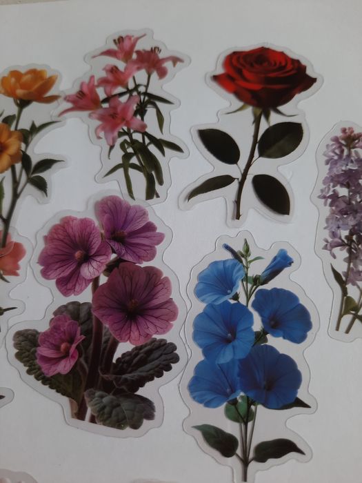 25 stickers flores variadas. Scrapbooking 
Ideal para Scrapbooking, ar