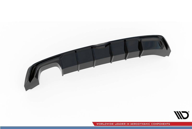 DIFUSOR TRASEIRO SEAT LEON 5F 2017-2020 PRETO FOSCO