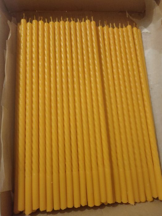 Воскові свічки ручної роботи восковые свечи. Тоненькі свічки. Еко.