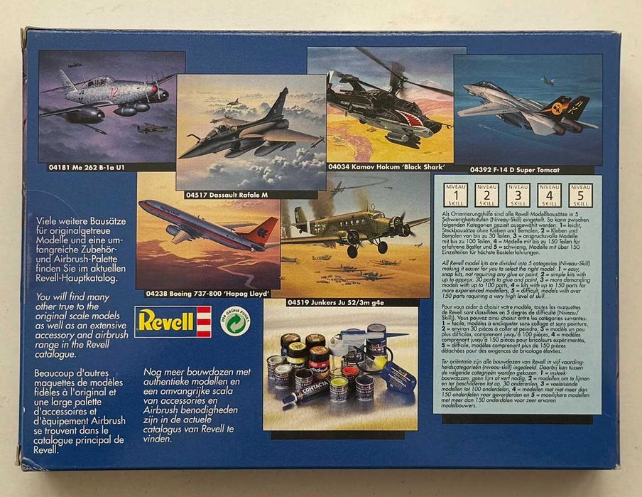 Revell_Messerschmitt Me 262B-1/U1. ESc.1:72. Completo e como novo.